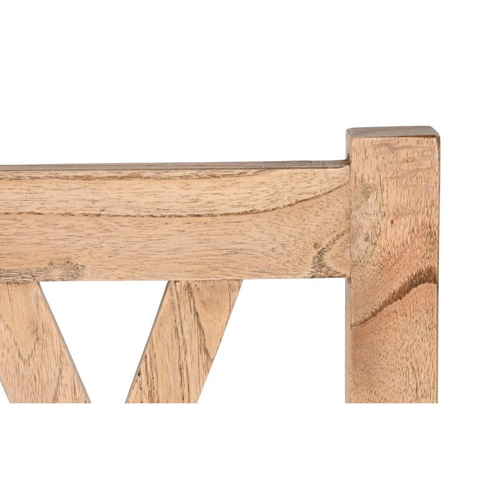 Banco DKD Home Decor Relax 120 x 44 x 87 cm Natural madera de mindi Aluminio