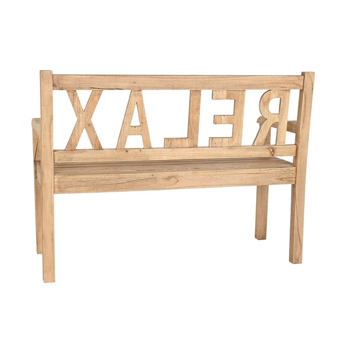 Banco DKD Home Decor Relax 120 x 44 x 87 cm Natural madera de mindi Aluminio