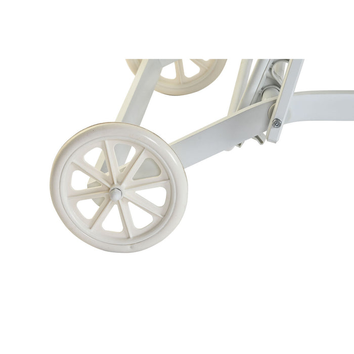 Lettino DKD Home Decor Alluminio Bianco (193 x 70 x 30 cm)