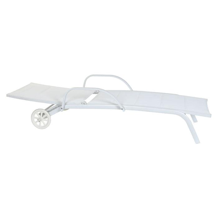 Lettino DKD Home Decor Alluminio Bianco (193 x 70 x 30 cm)
