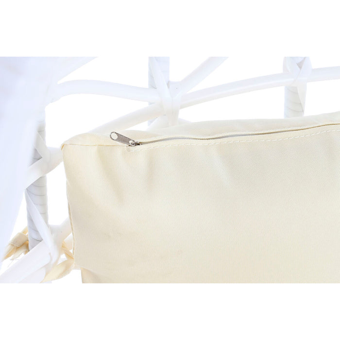 Sedia da giardino sospesa DKD Home Decor 90 x 70 x 110 cm Metallo rattan sintetico Bianco