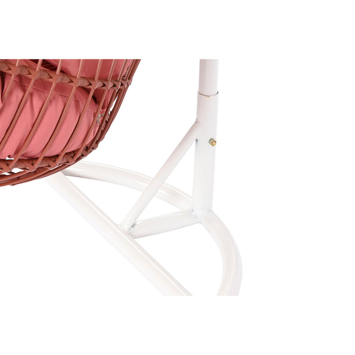 Sillón de jardín colgante DKD Home Decor Blanco Terracota Aluminio Acero ratán sintético 94 x 100 x 196 cm