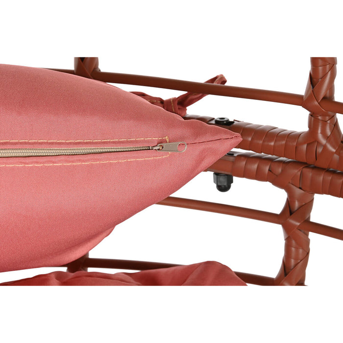 Poltrona da giardino DKD Home Decor 90 x 65 x 151 cm Metallo Terracotta rattan sintetico