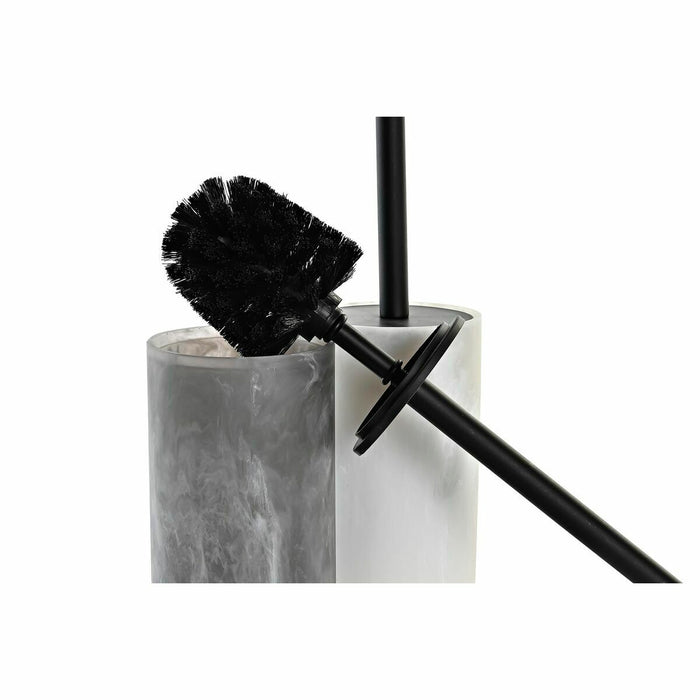 Escobilla para el Baño DKD Home Decor 9,5 x 9,5 x 38 cm Acero Inoxidable Resina (2 Unidades)