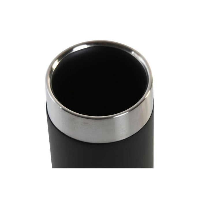 Portacepillos de Dientes DKD Home Decor 7 x 7 x 10,5 cm Plateado Negro Acero Inoxidable Resina