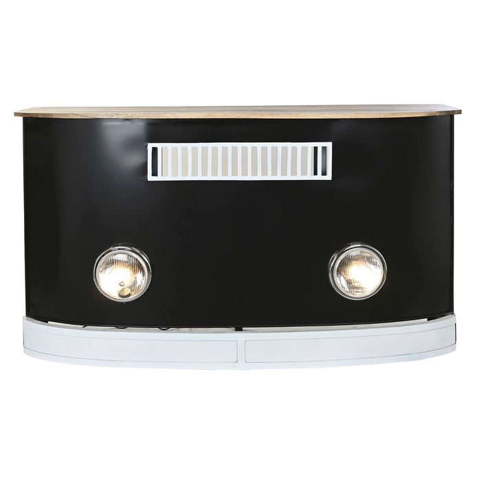 Mueble Auxiliar DKD Home Decor BAR Blanco Marrón Negro Aluminio Hierro Madera de mango 157 x 52 x 90 cm