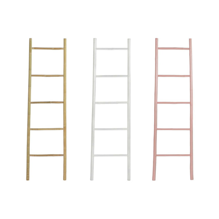 Toallero de Pie DKD Home Decor Natural Rosa Blanco Bambú 40 x 5 x 150 cm 3 Unidades