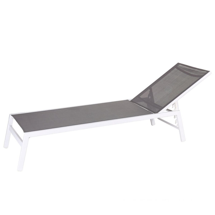 Tumbona Thais 199 x 61 x 30 cm Gris Blanco