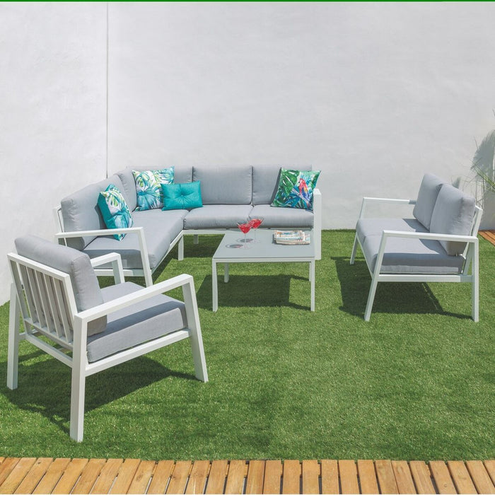 Divano a 2 Piazze Thais 132,20 x 74,80 x 73,30 cm Alluminio