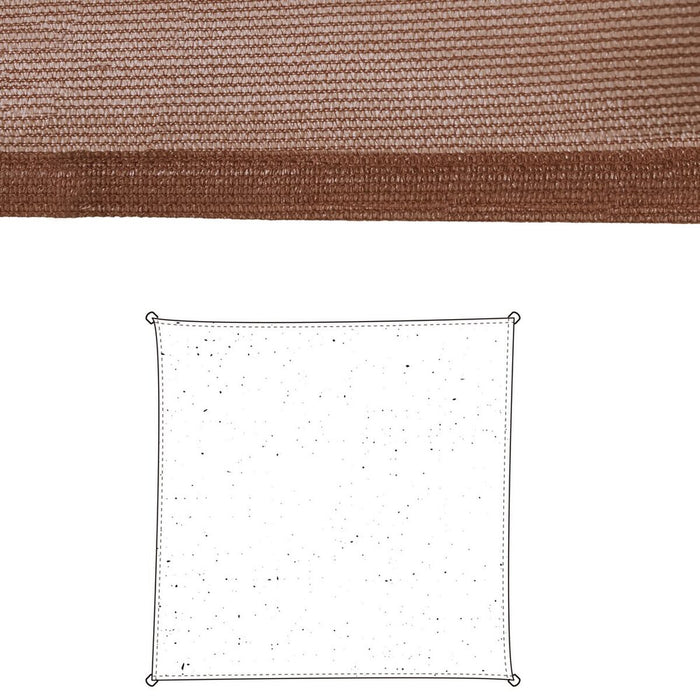 Tela 3 x 3 m Toldo 300 x 300 x 0,5 cm Polietileno Chocolate