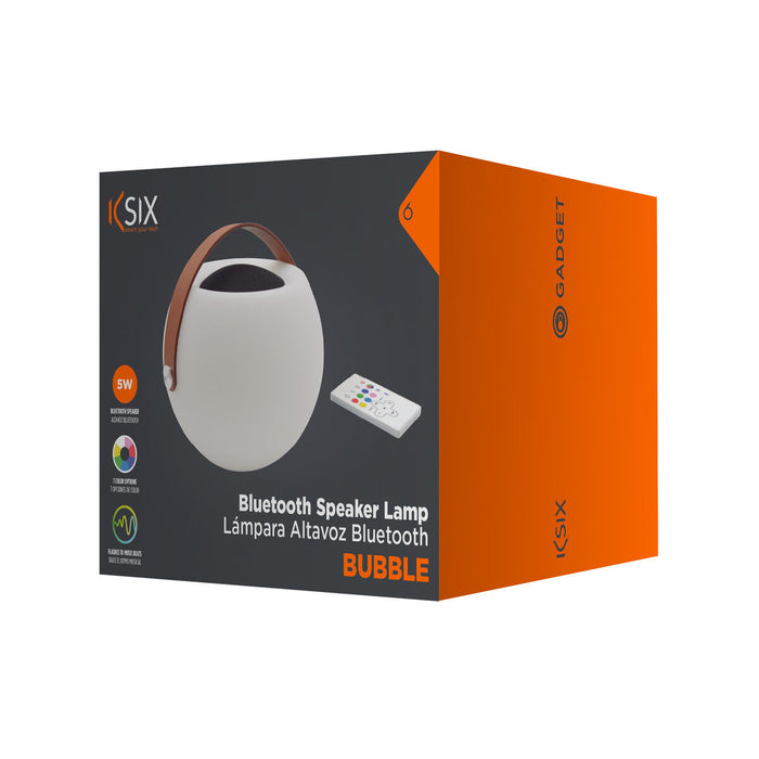 Altavoz Bluetooth con Lámpara LED KSIX Bubble Blanco Portátil