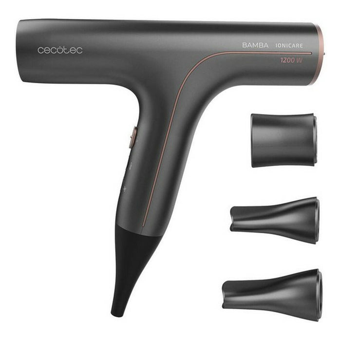 Hairdryer Cecotec IoniCare 6000 Rockstar Soft 1200 W Black Grey