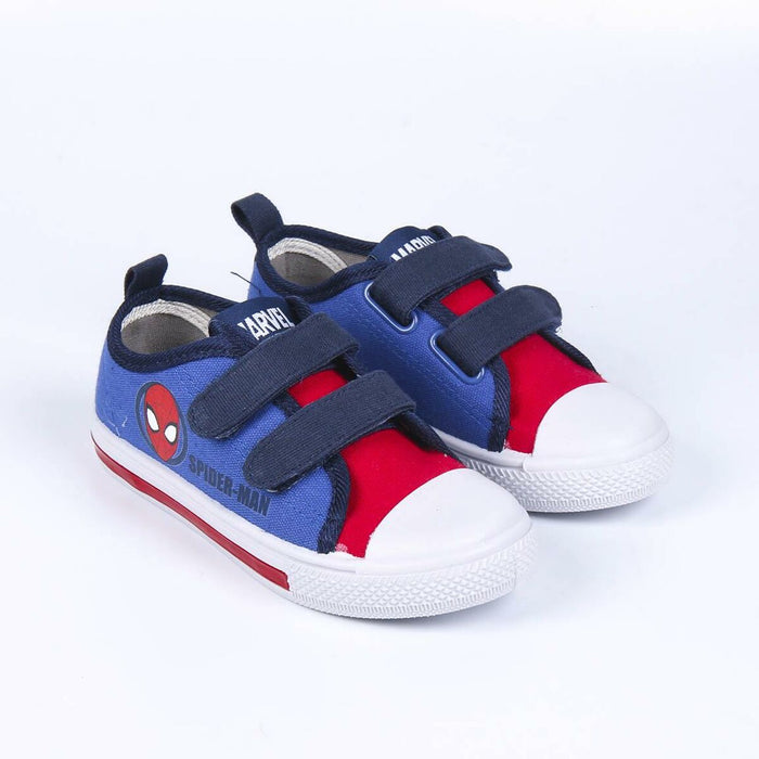 Zapatillas Casual Niño Spiderman Luces Azul