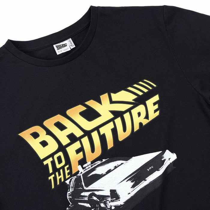 Maglia a Maniche Corte Uomo Back to the Future Nero Unisex adulti