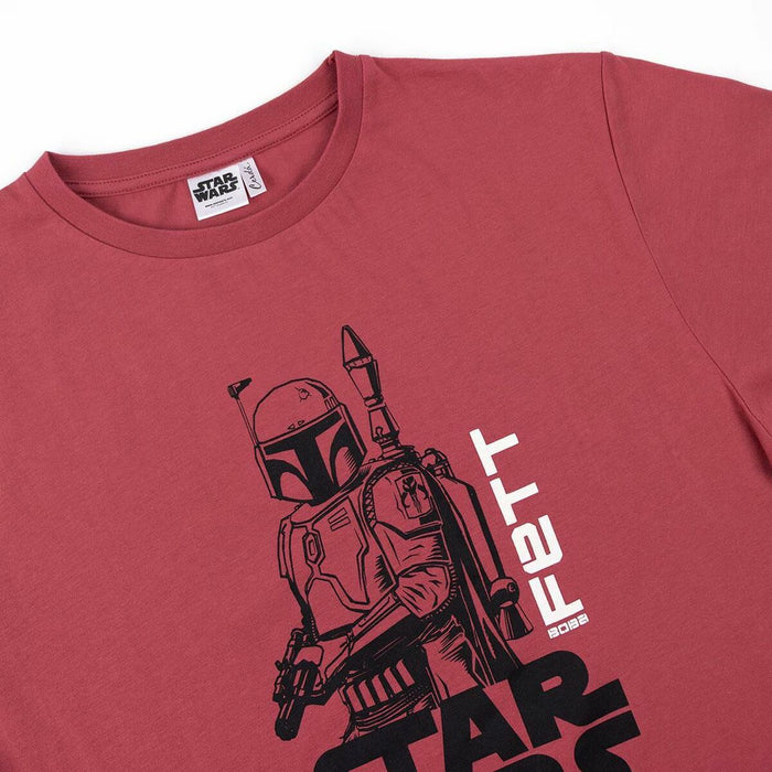 Maglia a Maniche Corte Uomo Boba Fett Rosso Unisex adulti