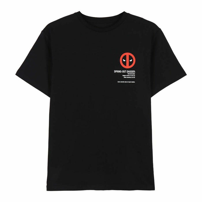 Maglia a Maniche Corte Unisex Deadpool Nero