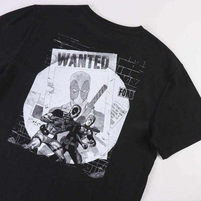 Maglia a Maniche Corte Unisex Deadpool Nero