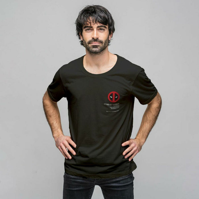 Maglia a Maniche Corte Unisex Deadpool Nero