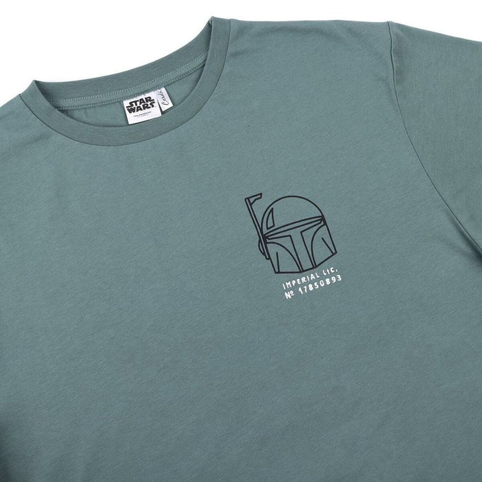 Camiseta de Manga Corta Hombre Boba Fett Verde oscuro Unisex adultos