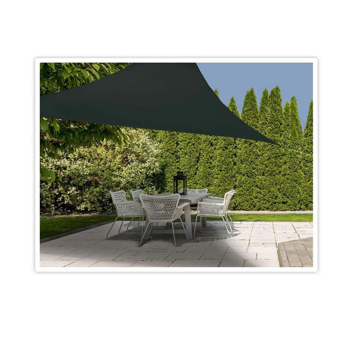 Awning Ambiance Polyester Dark grey Triangular (3,6 x 3,6 x 3,6 m)