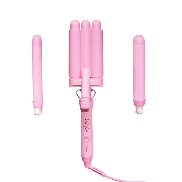 Rizador Moldeador Cerámico Triple Mermade   Rosa