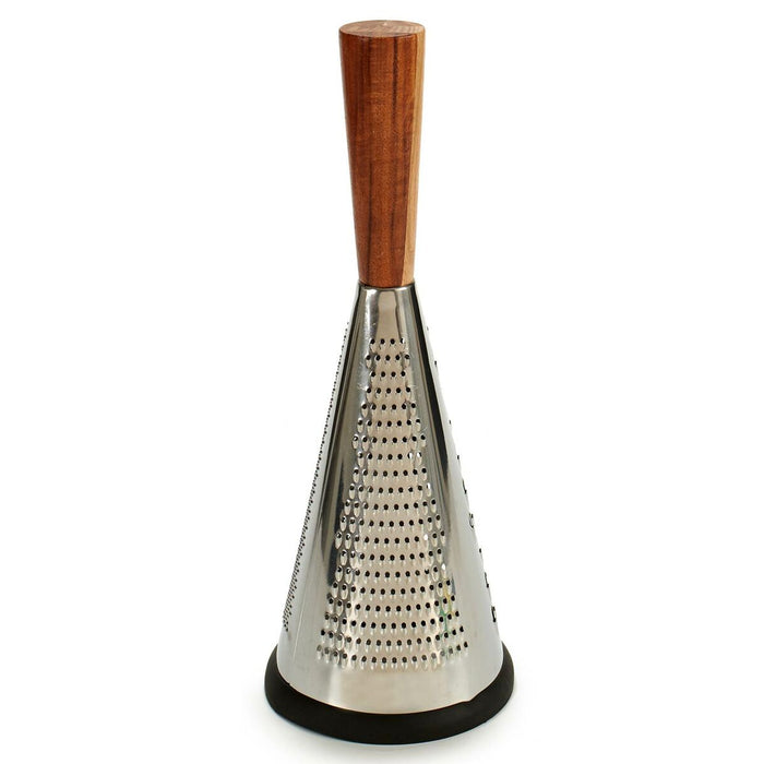 Rallador Múltiple Cónico Madera Acero Inoxidable 13 x 34,5 x 13 cm (12 Unidades)