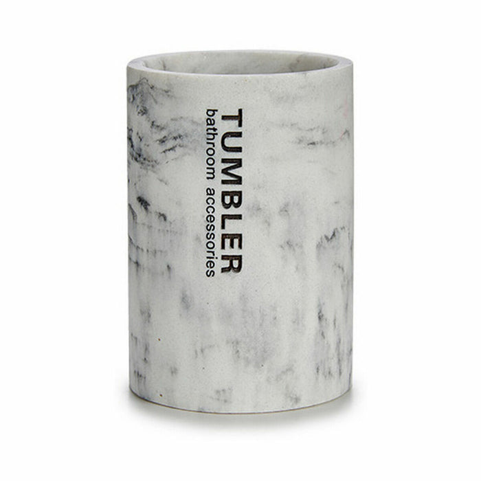 Portacepillos de Dientes Tumbler Blanco Resina 7,5 x 10,2 x 7,5 cm (12 Unidades)