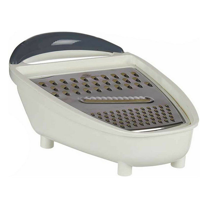 Grater with Container 15,5 x 10 x 26 cm Stainless steel Plastic (12 Units)