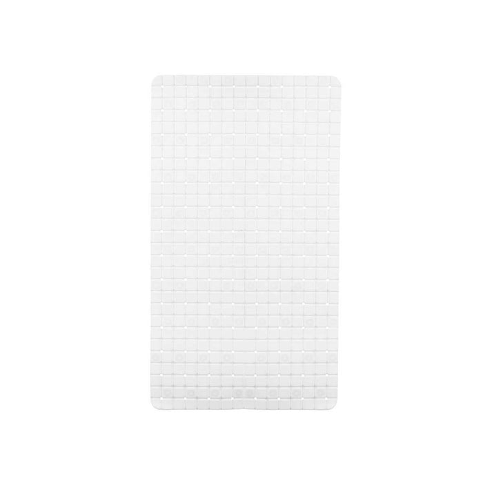 Alfombrilla Antideslizante para Ducha Cuadros Blanco PVC 67,7 x 38,5 x 0,7 cm (6 Unidades)