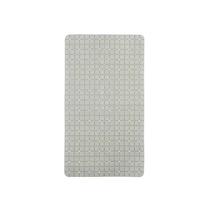 Alfombrilla Antideslizante para Ducha Cuadros Gris PVC 67,7 x 38,5 x 0,7 cm (6 Unidades)