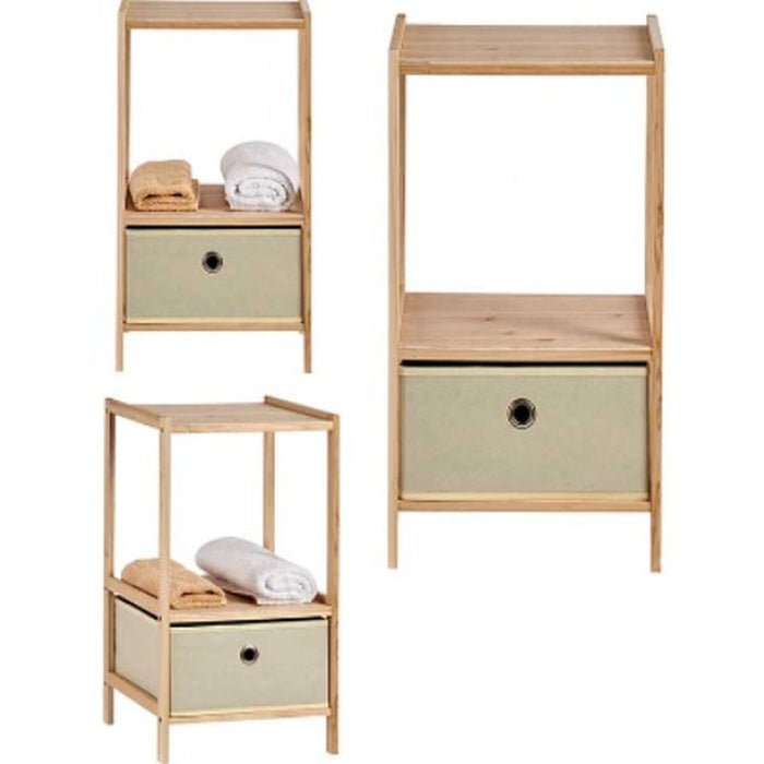 Estantería Marrón Beige Madera 26 x 55,5 x 32 cm (8 Unidades)