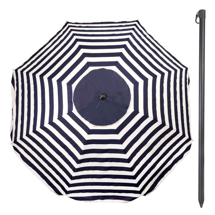 Sombrilla Aktive Azul/Blanco Metal 240 x 222 x 240 cm (4 Unidades)