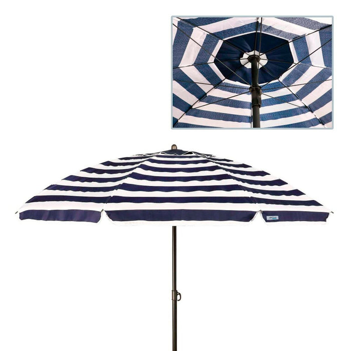 Sombrilla Aktive Azul/Blanco Metal 240 x 222 x 240 cm (4 Unidades)