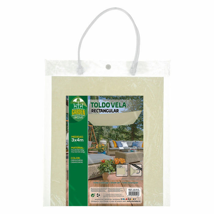 Tenda Aktive Triangolare Crema 300 x 0,5 x 400 cm (4 Unità)