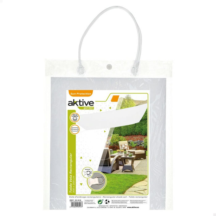 Toldo Aktive Rectangular Blanco 200 x 0,5 x 300 cm (6 Unidades)