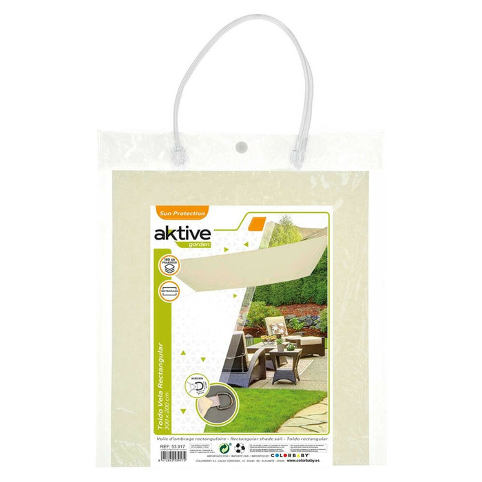Toldo Aktive Triangular Crema 200 x 0,5 x 300 cm (4 Unidades)