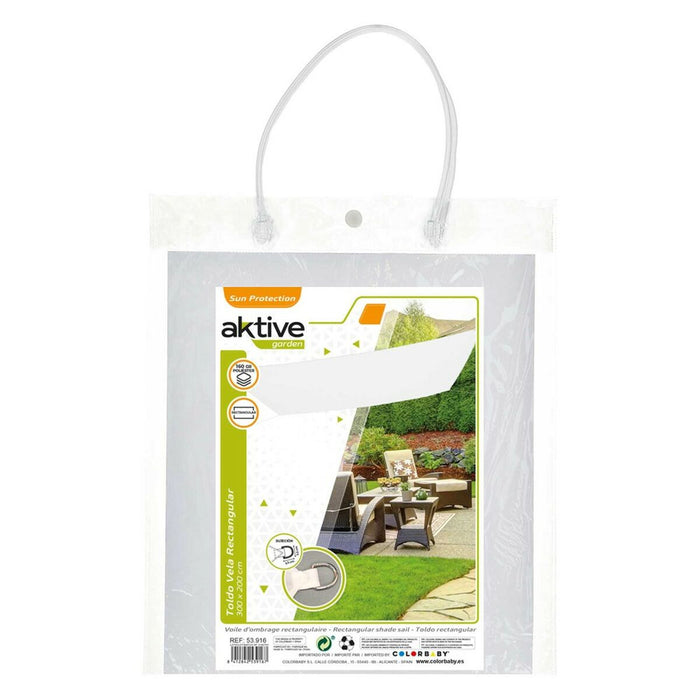 Tenda Aktive Triangolare Bianco 200 x 0,5 x 300 cm (4 Unità)
