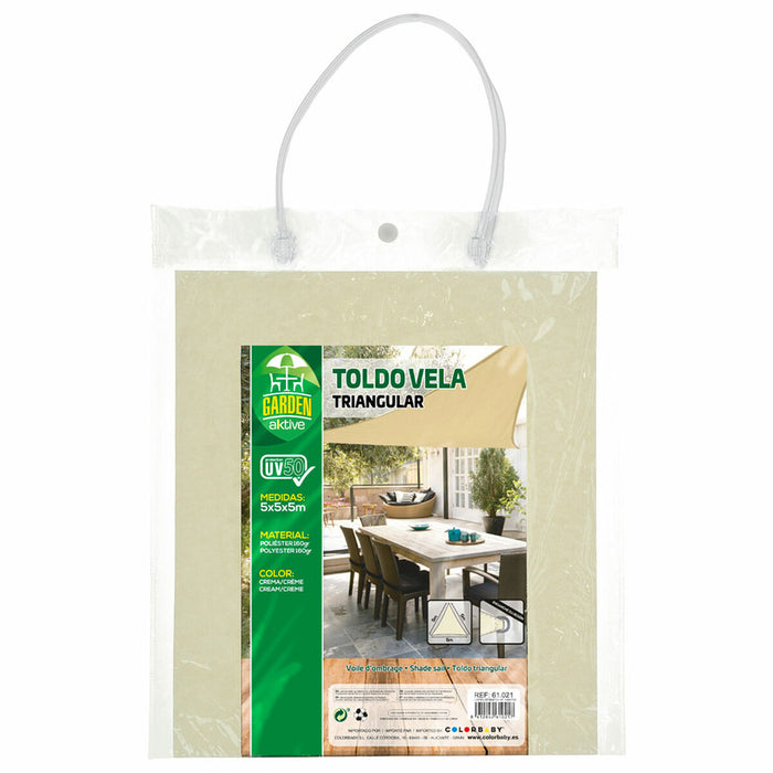 Awning Aktive Triangular Cream 500 x 500 cm (4 Units)