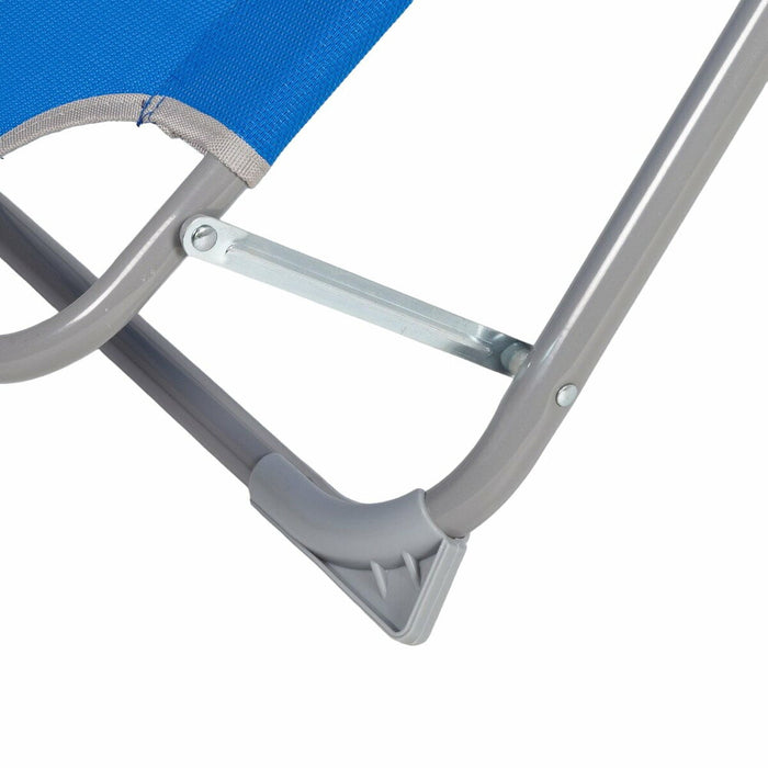 Tumbona reclinable Aktive Azul 153 x 33 x 47 cm